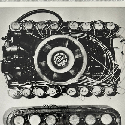 Porsche Racing Car Engine Photo Photograph Print Unidentified