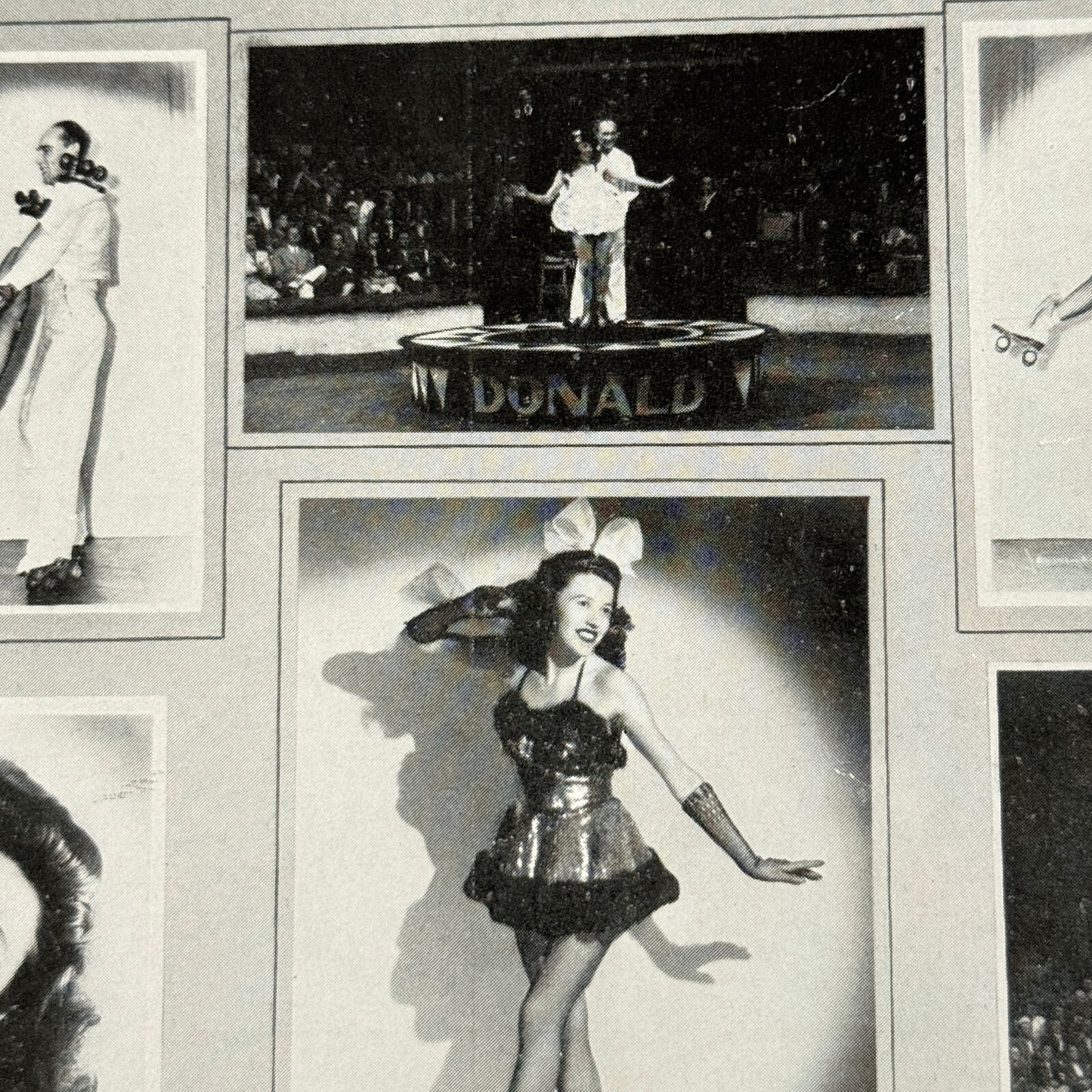 Vintage Rollerskating Roller Skate Act Donald Roller Skating Sensation Flyer
