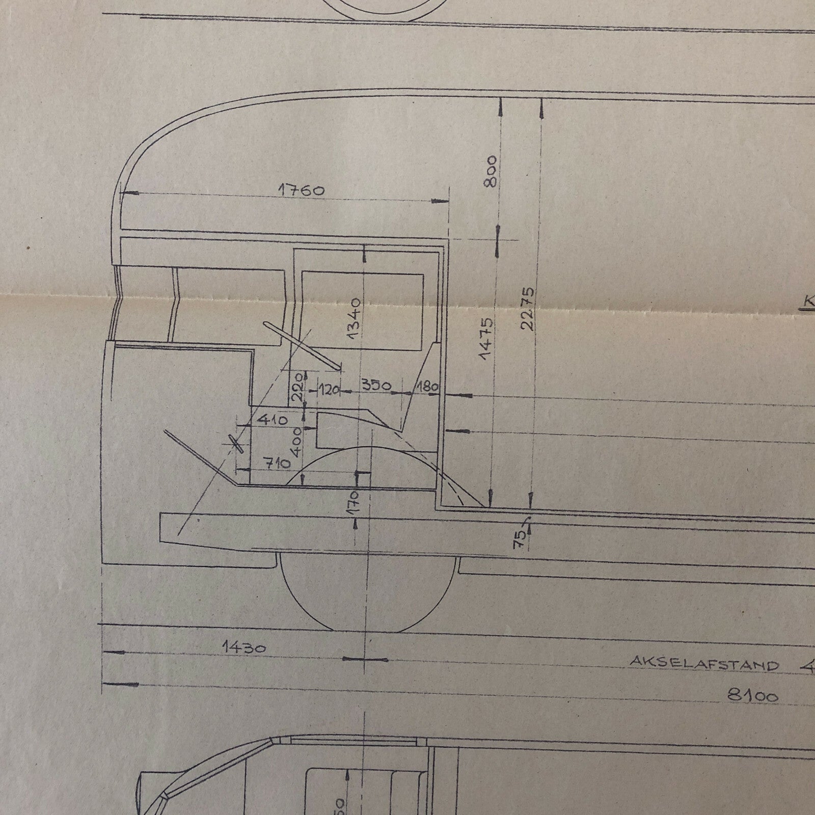 1936 Coachbuilder Bus Design Blueprint Rendering Blue Print Coach Truck 