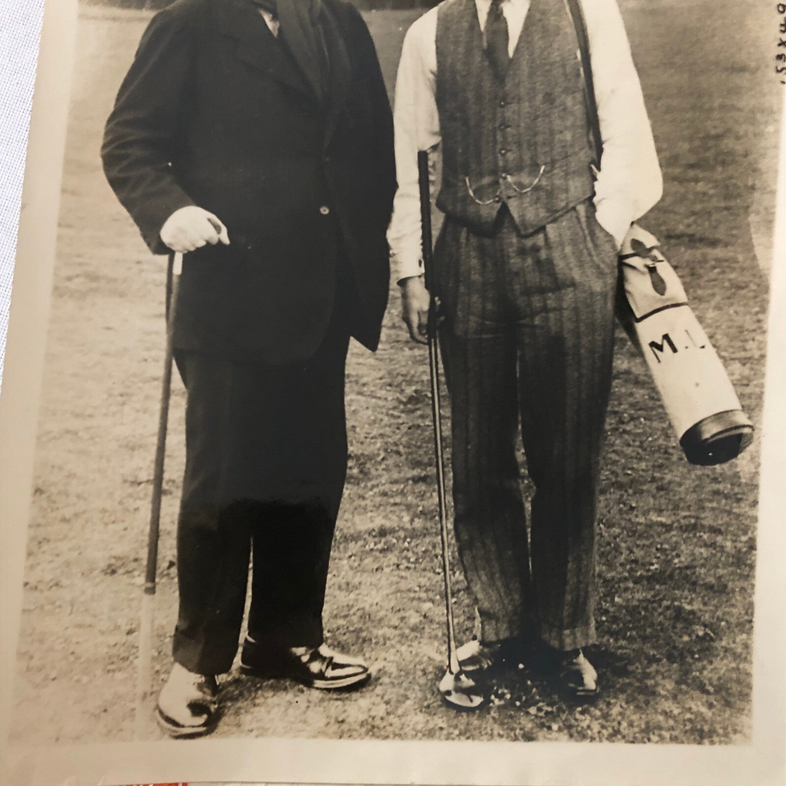 Press Photo Photograph British Lord Oxford Liberal Party Leader and Son Golfing