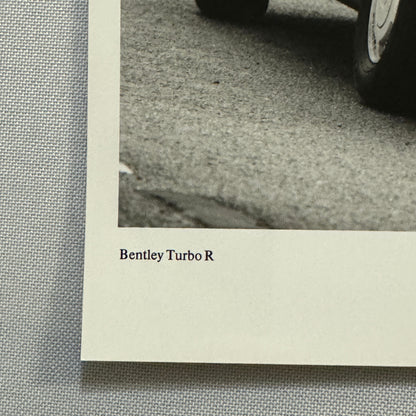Bentley Turbo R Car Factory Press Photo Photograph Vintage