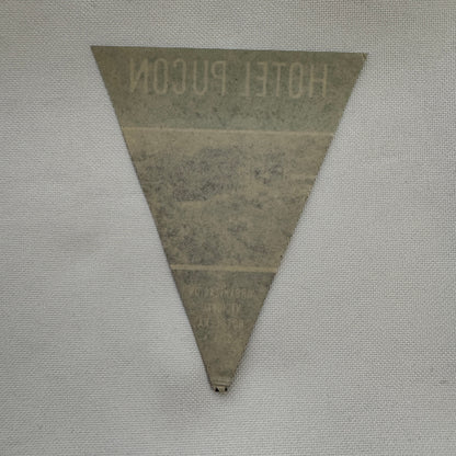 Vintage Travel Luggage Label Hotel Pucon Chile Chilean