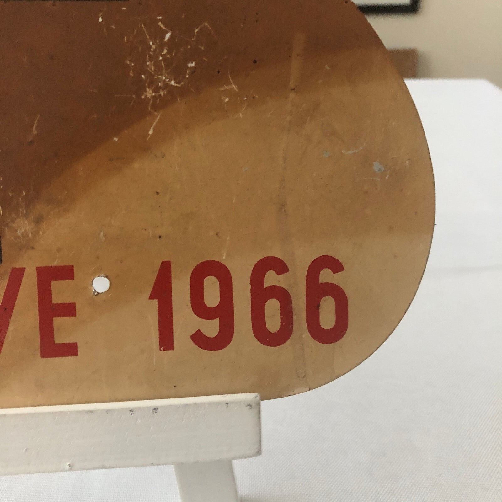 1966 Radio Rallye Car Rally Participant Plate w/ Martini Ad