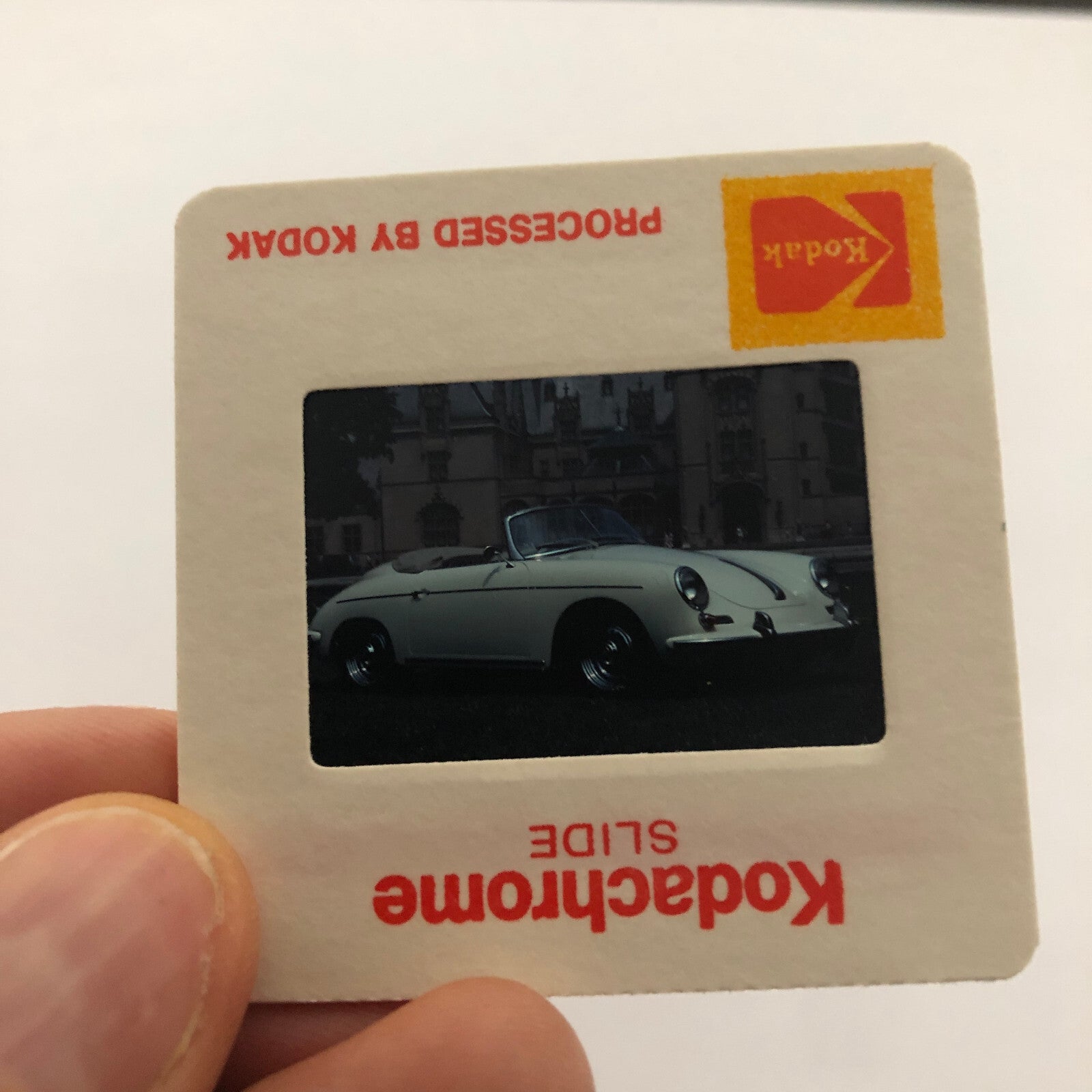 Porsche 356 Cabriolet Convertible 35mm Photo Slide Vintage 1981