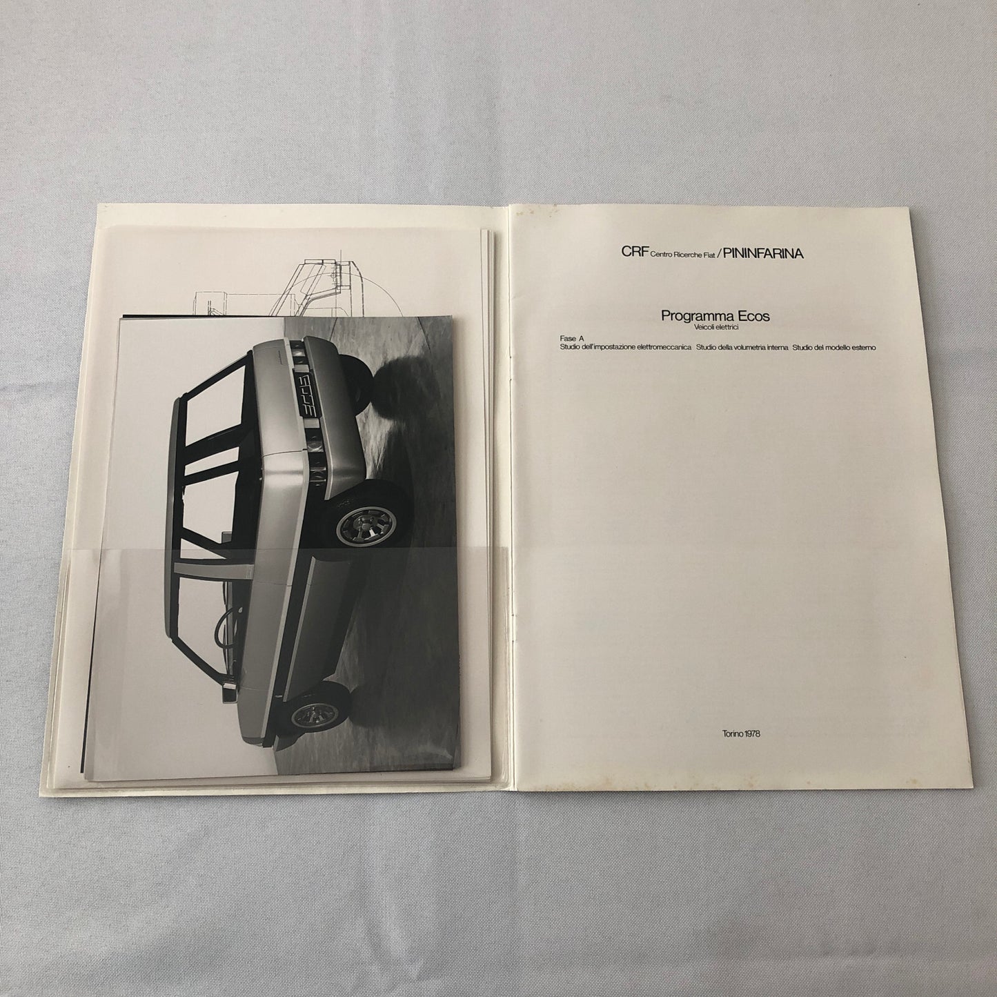 Pininfarina ECOS Concept Car Prototype Sales Brochure Catalog Photos Italian
