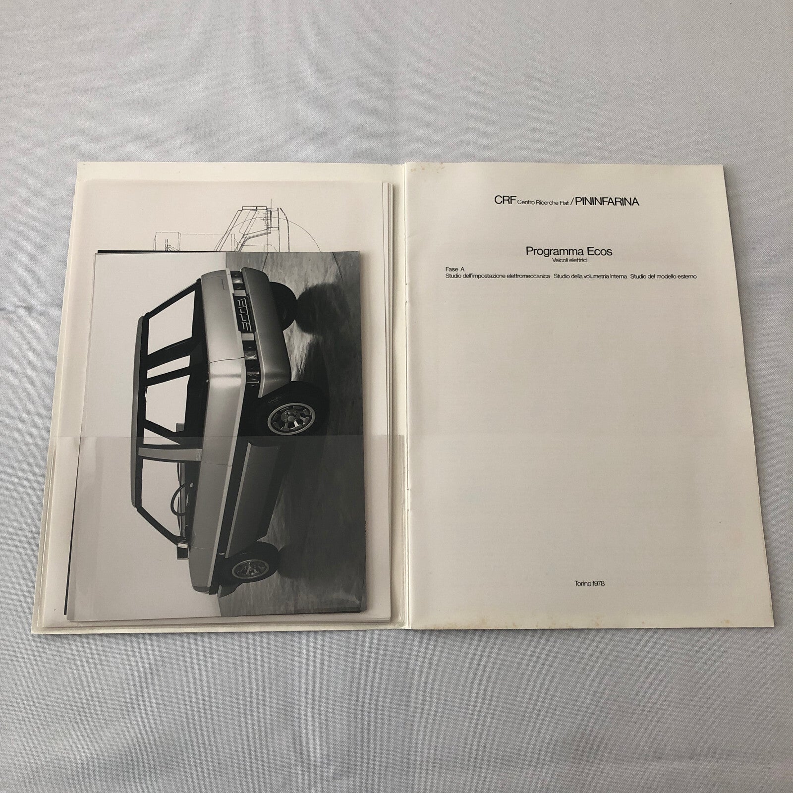 Pininfarina ECOS Concept Car Prototype Sales Brochure Catalog Photos Italian