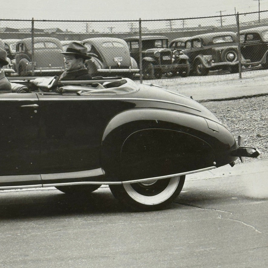 Vintage 1938 Lincoln Zephyr Convertible Car Photo Photograph Modern Print