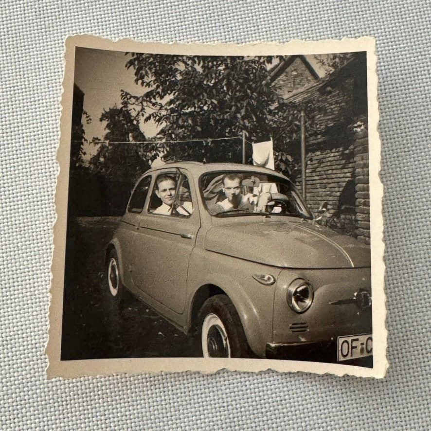 Vintage Fiat 500 Car Photo Photograph Print Snapshot