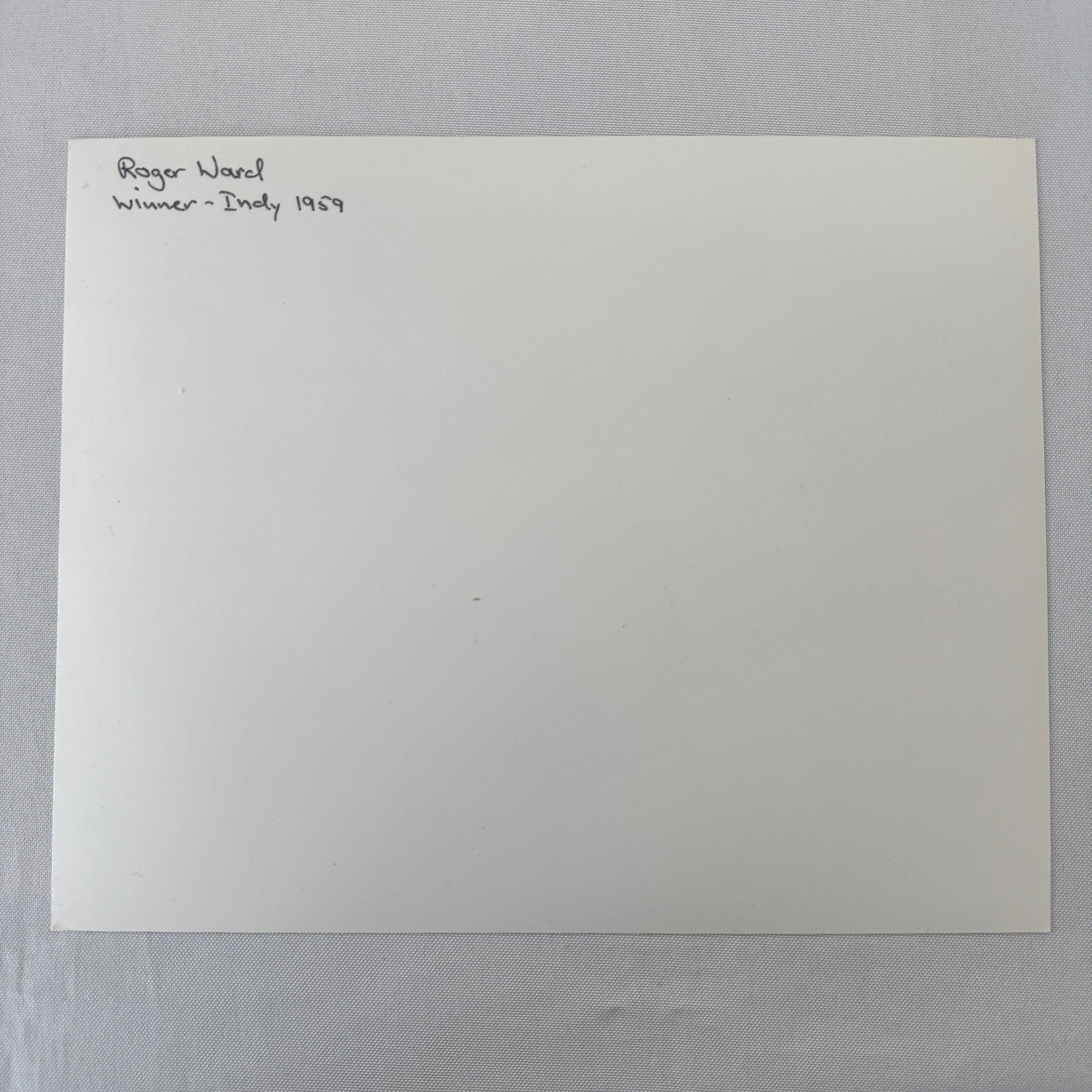 Vintage Indy Racing Photo Roger Ward 1959 Car Motorsport Modern Print