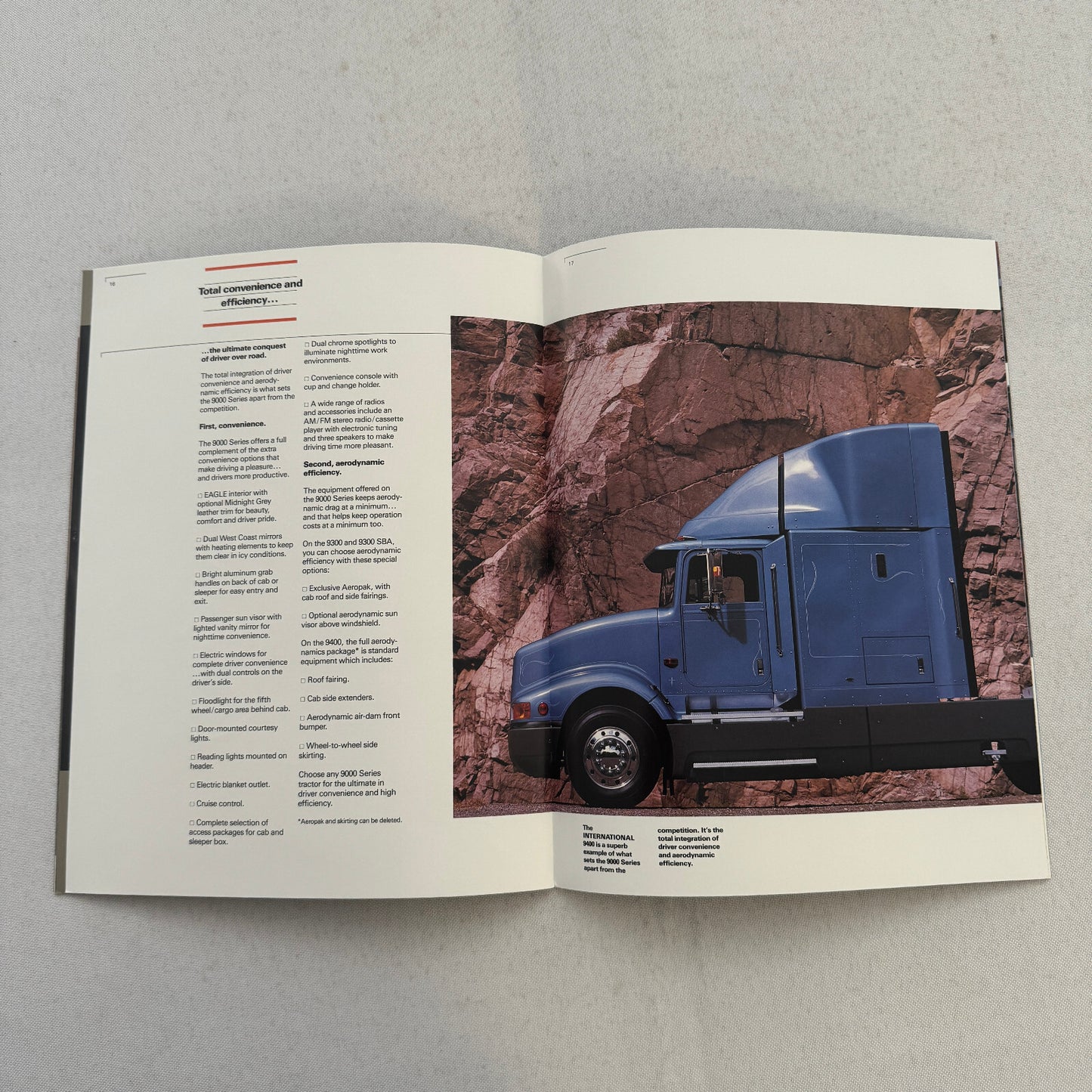International 9000 Series Truck Sales Brochure Catalog Advertising