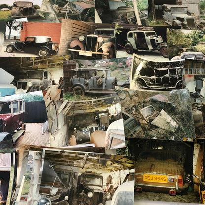 Vintage Daimler Barn Find Junk Yard Car Part Photo Photograph Lot of 52