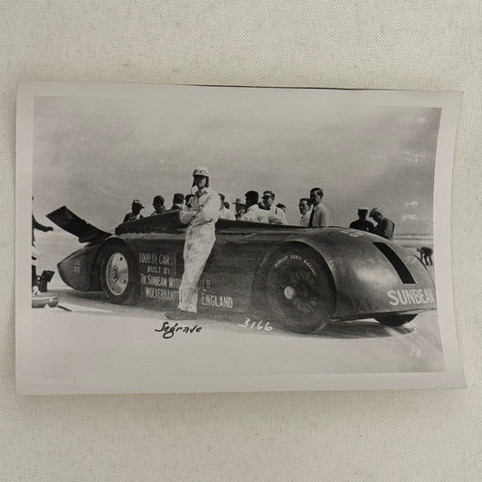 Vintage Racing Photo Sunbeam 1000 HP Land Speed Record Car Modern Print