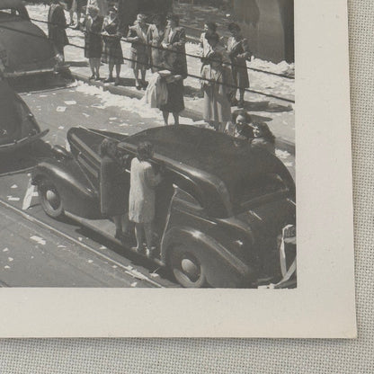 Vintage VE Day Celebration New York Times Square Photo Photograph Modern Print