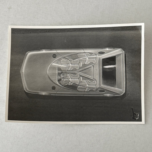 Vintage Bertone Concept Car Design Prototype Photograph Photo Rendering