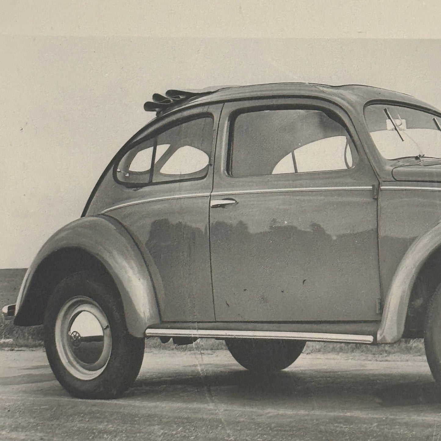 Vintage Volkswagen VW Beetle Bug Car Photo Photograph Print Technik Archiv