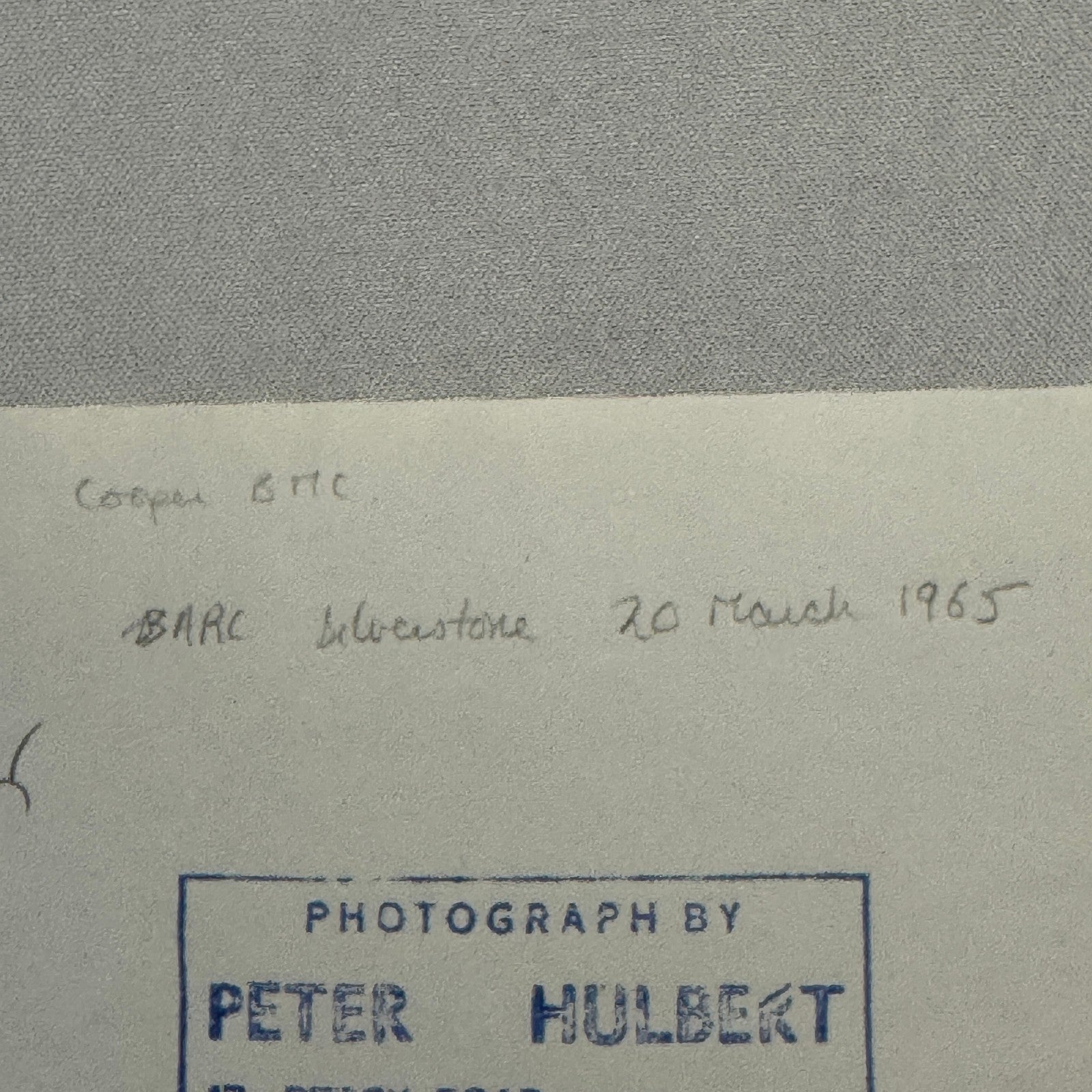 Vintage Racing Photo Photograph Cooper BMC BARC Silverstone 1965 Warwick Banks