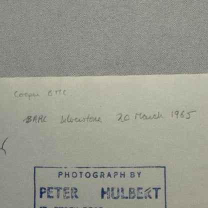 Vintage Racing Photo Photograph Cooper BMC BARC Silverstone 1965 Warwick Banks