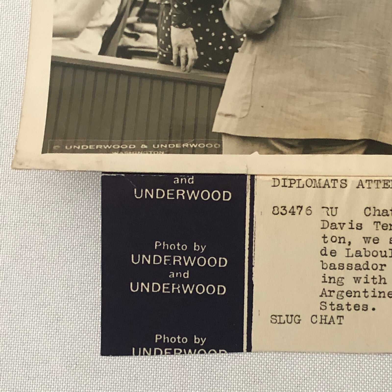 Press Photo Diplomats at Davis Cup Tennis Tournament Match 1933 Underwood Photo