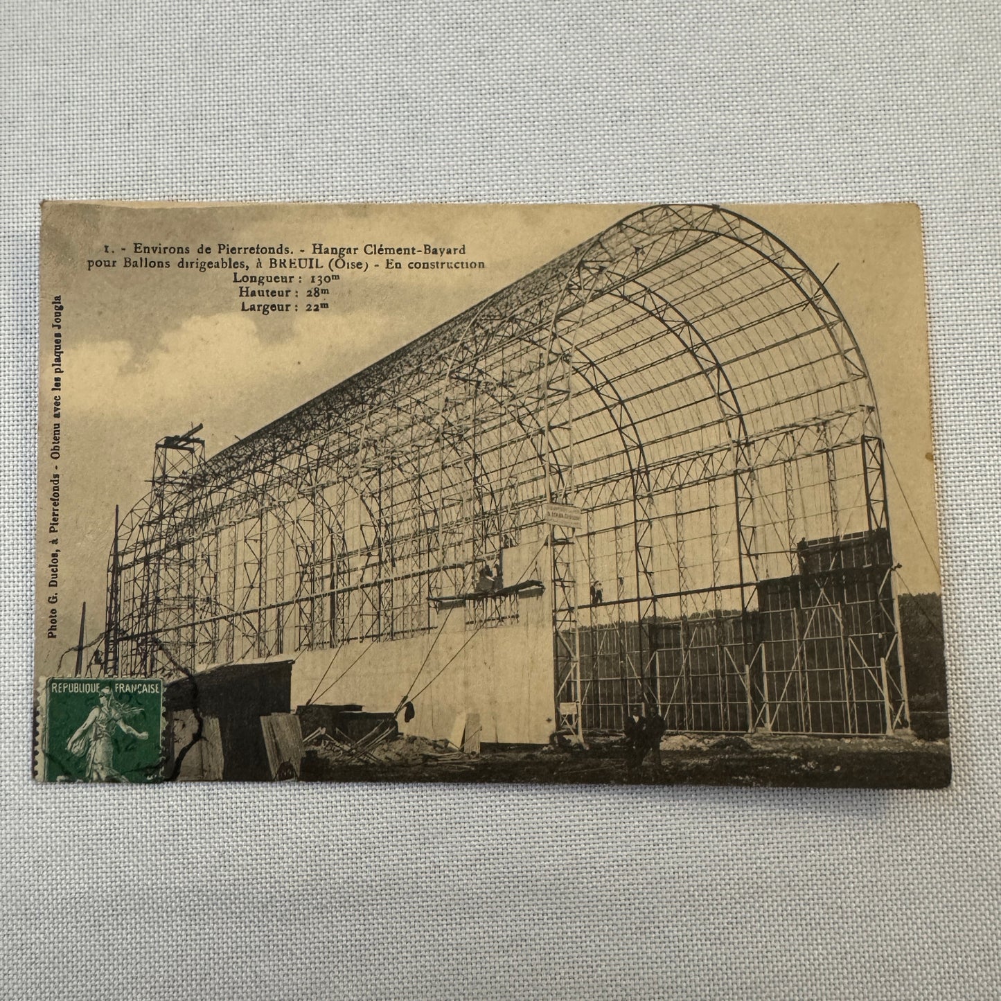 Vintage Zeppelin Airship Dirigible Postcard Post Card French Le Clement Bayard