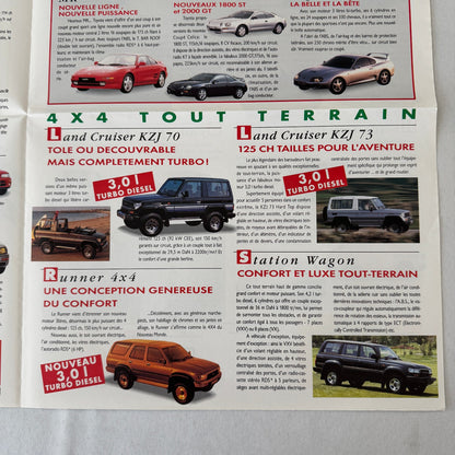 Toyota European Sales Brochure Celica Previa MR Supra 4Runner Land Cruiser 1994