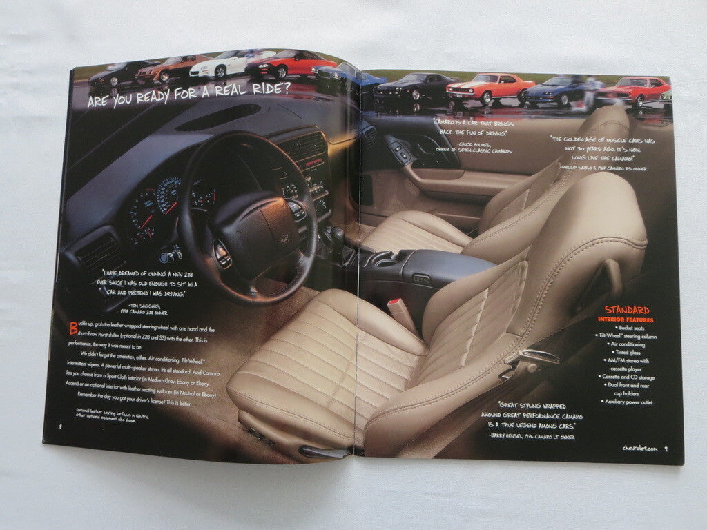 2001 Chevrolet Camaro Sales Brochure Catalog Z28 Coupe Convertible 