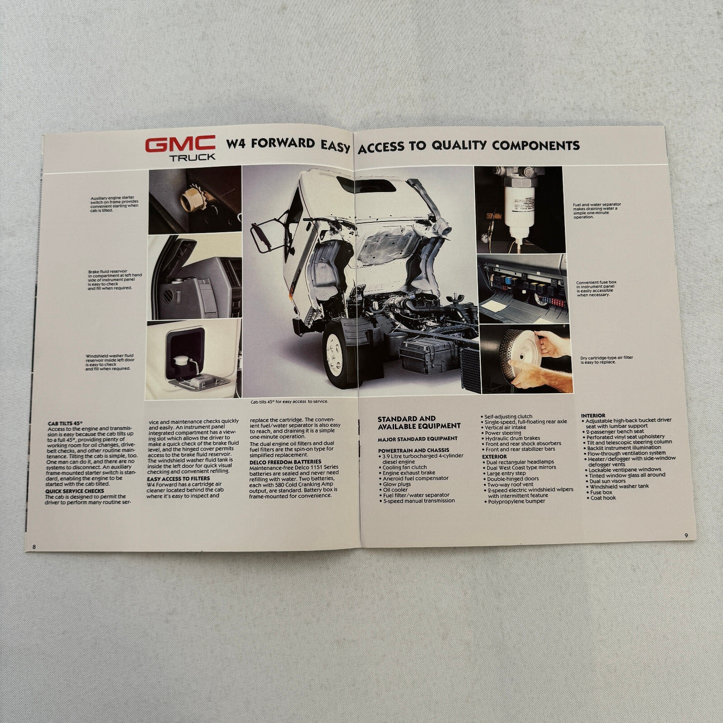 GMC Truck Sales Brochure Catalog W4 W7 W7HV 1987 1988 Vintage
