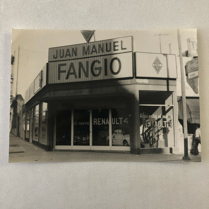 Vintage Juan Manuel Fangio Renault Dealership Photo Photograph Renault 4 + 
