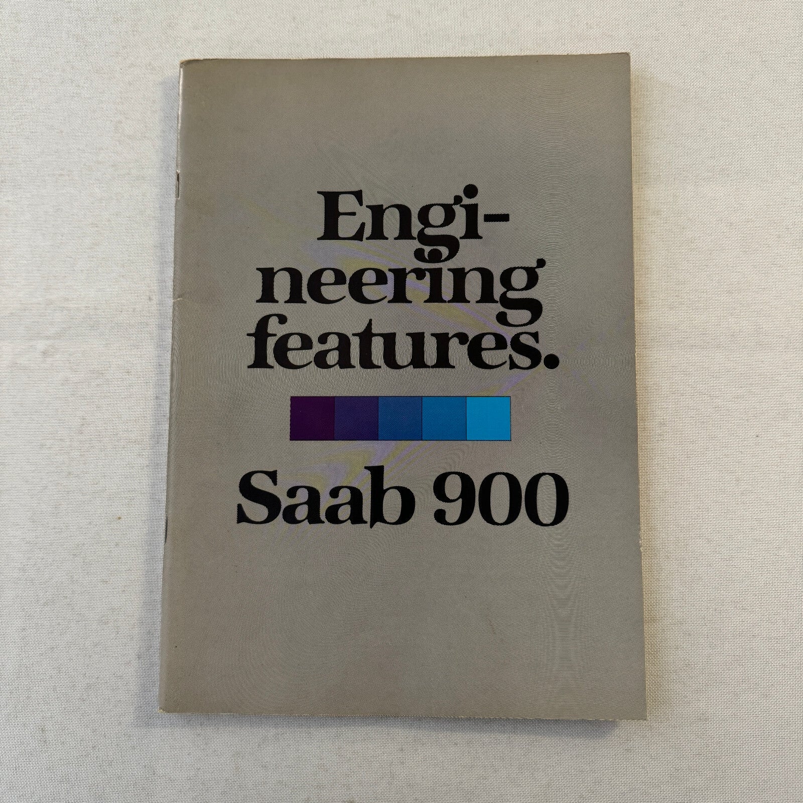 Saab 900 Engineering Features Book Brochure 1979 Saab 900 Turbo GLi EMS GLE
