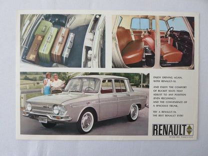 1966 1967 Renault 10 Sales Brochure Catalog Vintage Advertising 