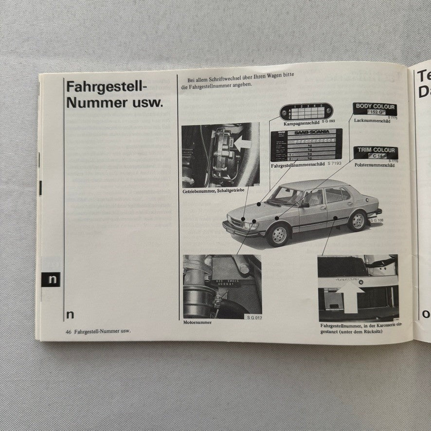 1983 Saab 99 Owners Manual Instruction Book Guide GERMAN