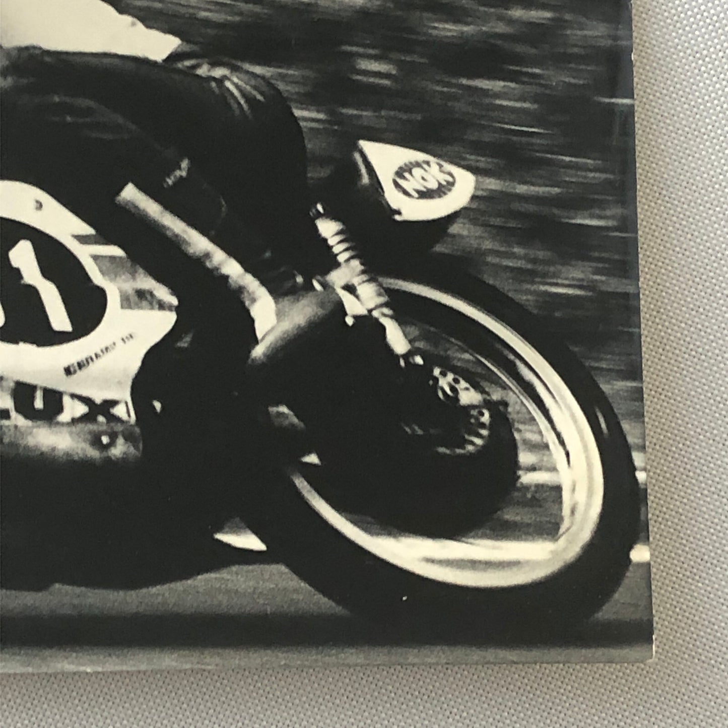 Vintage Motorcycle Racing Photo Photograph Print Germany Yamaha Bike