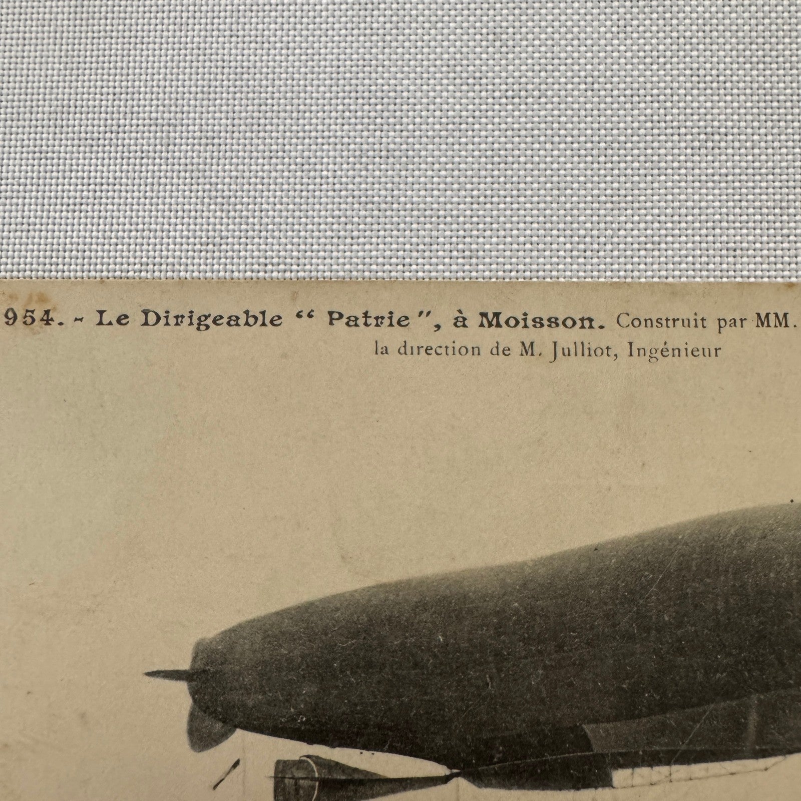 Vintage Zeppelin Airship Dirigible Postcard Post Card French Patrie 1908 Posted