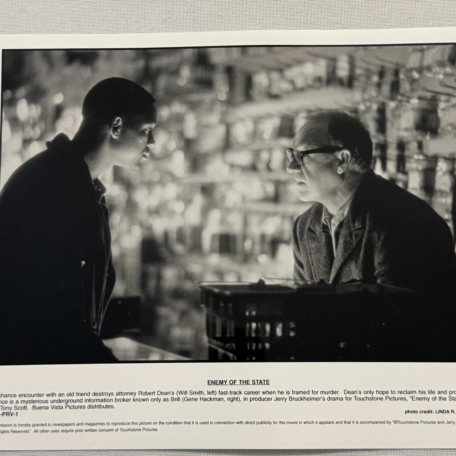 Enemy of the State Movie Press Publicity Photo Lot 2x Photograph Will Smith