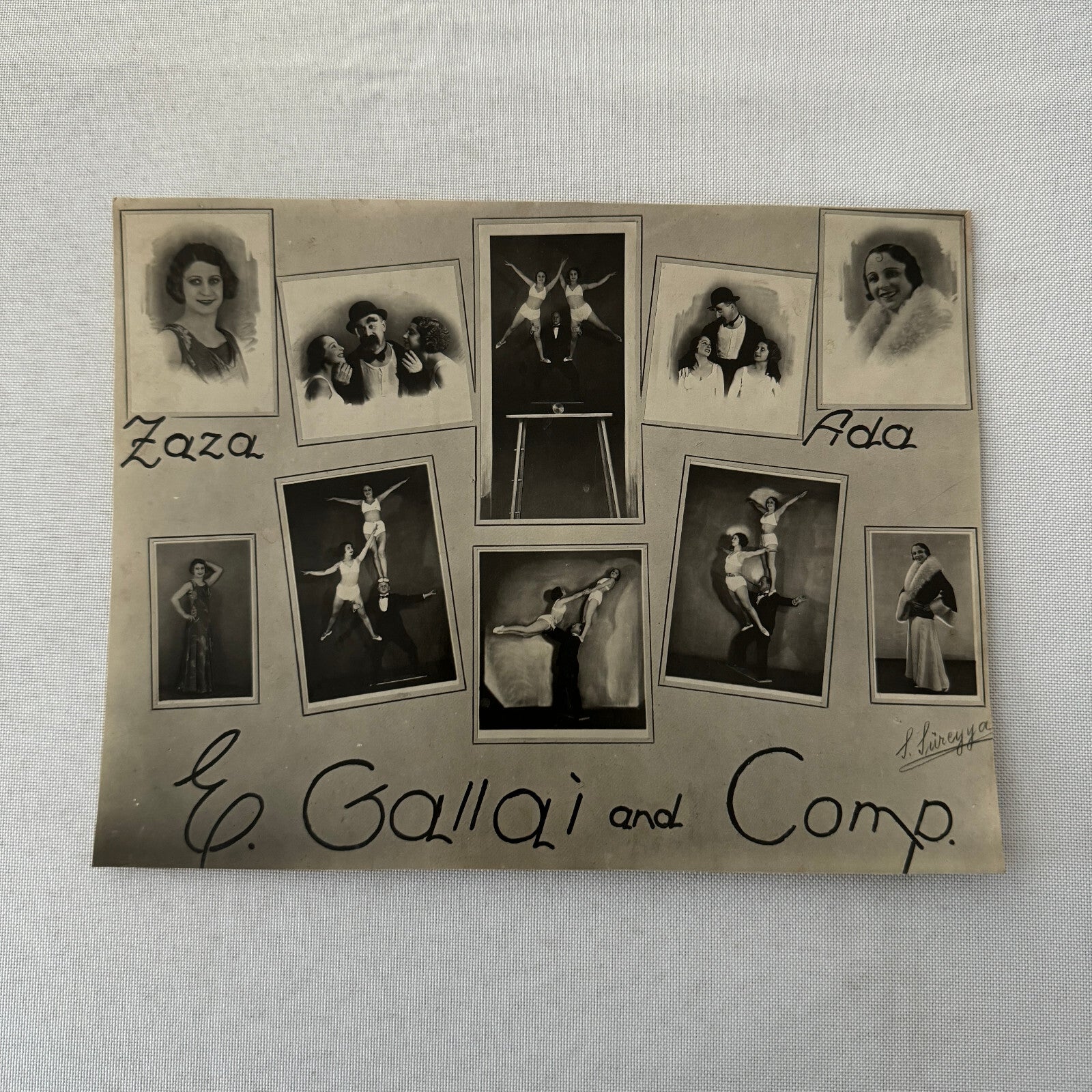 Vintage Circus Acrobat Clown Balancing Act Performer Photo Photograph E Gallai