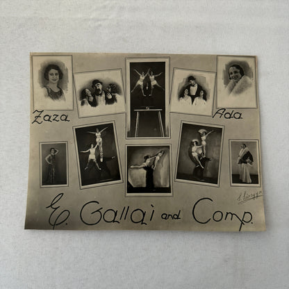 Vintage Circus Acrobat Clown Balancing Act Performer Photo Photograph E Gallai