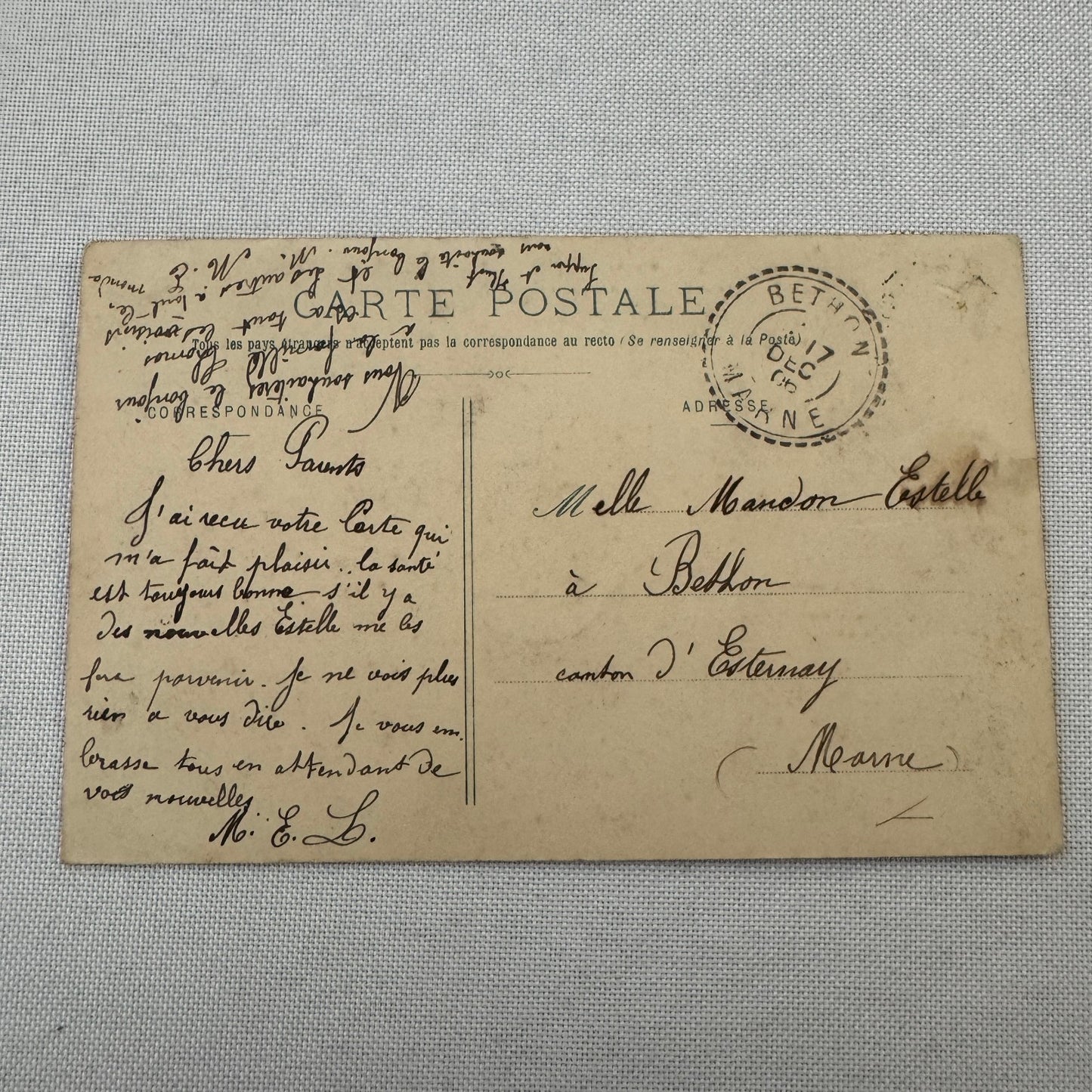 Vintage Zeppelin Airship Dirigible Postcard Post Card French Le Lebaudy