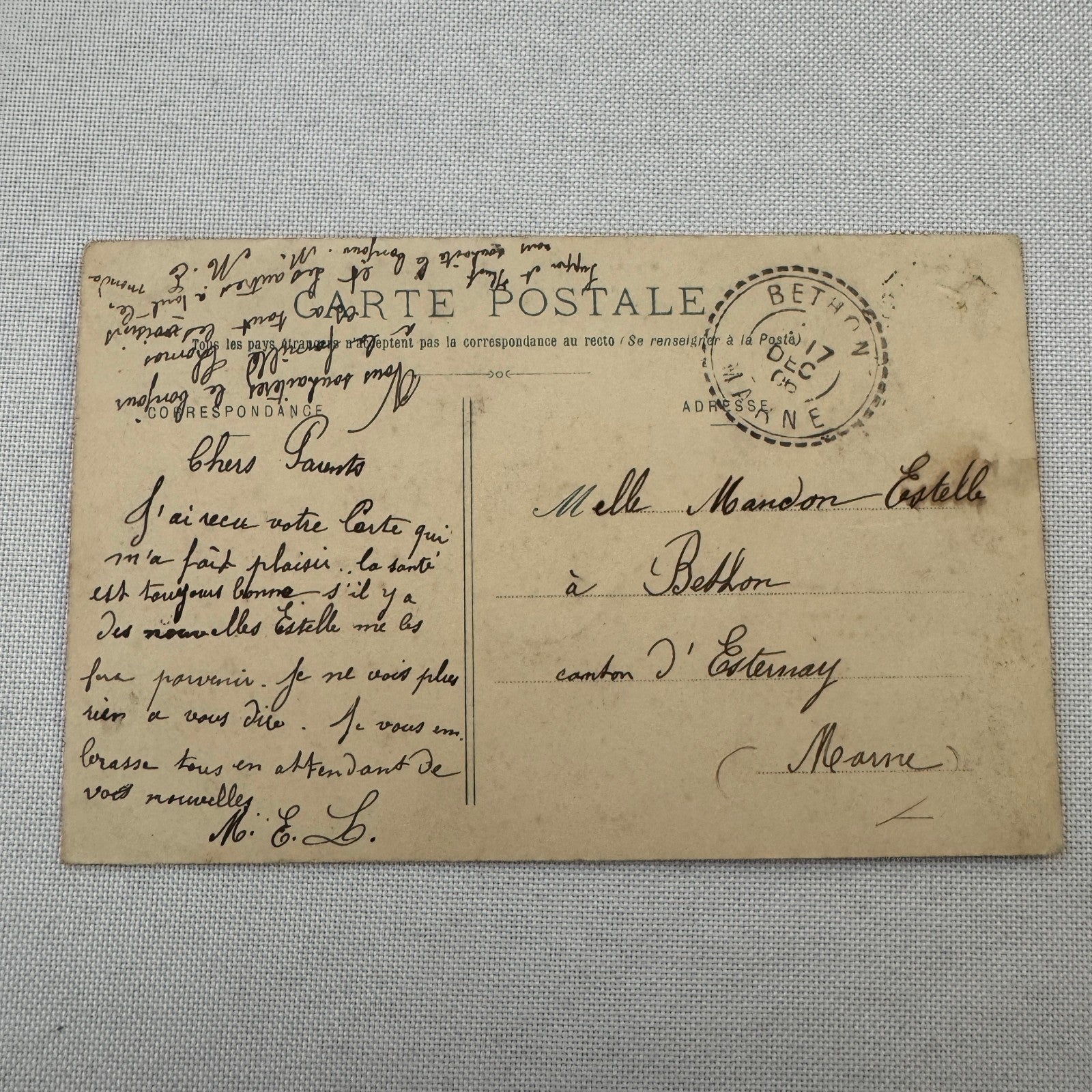 Vintage Zeppelin Airship Dirigible Postcard Post Card French Le Lebaudy