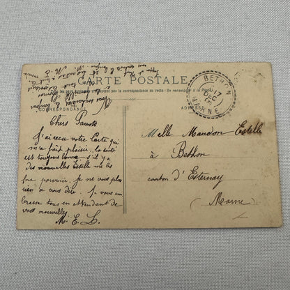 Vintage Zeppelin Airship Dirigible Postcard Post Card French Le Lebaudy