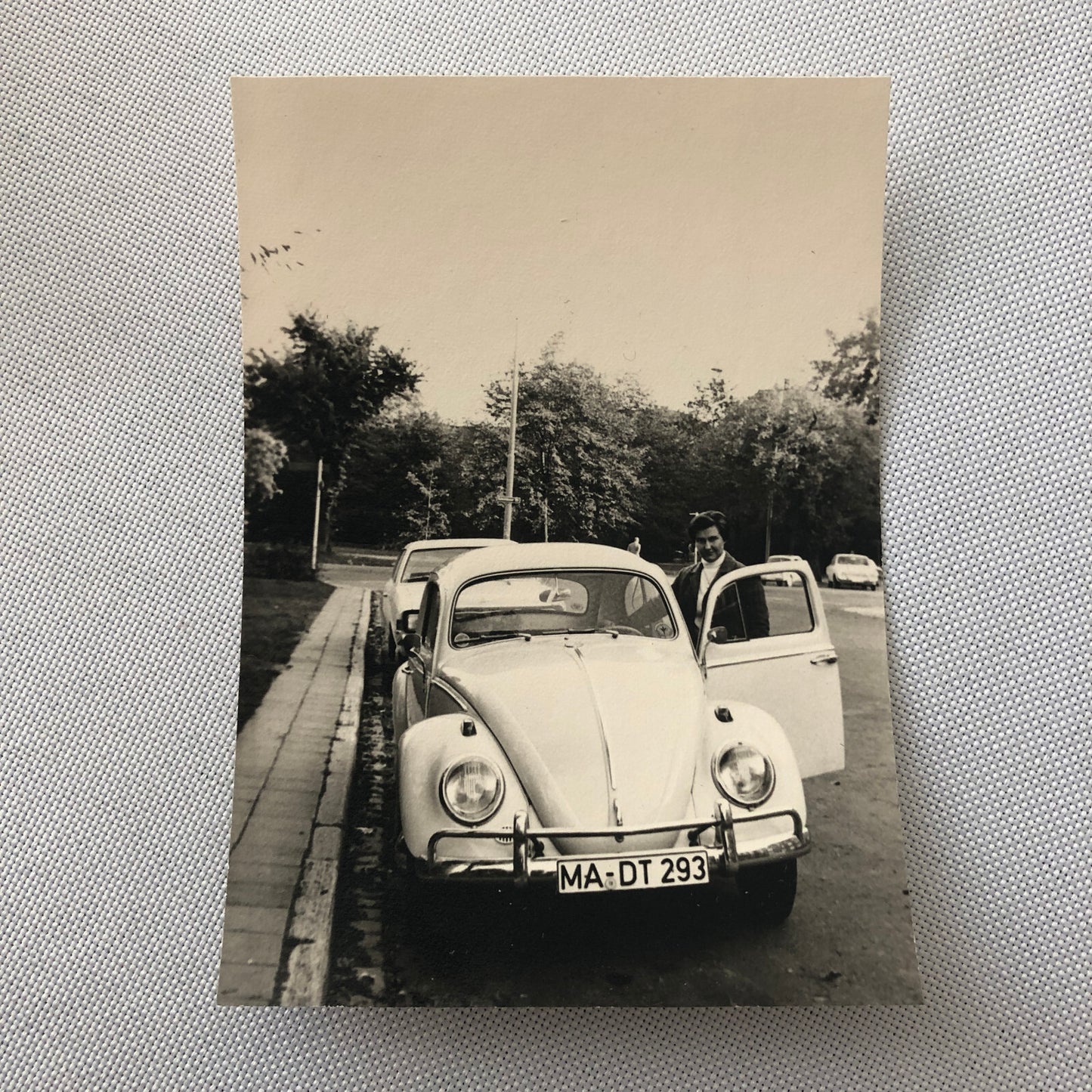 Vintage Photo Photograph Snapshot VW Volkswagen Beetle Bug Car