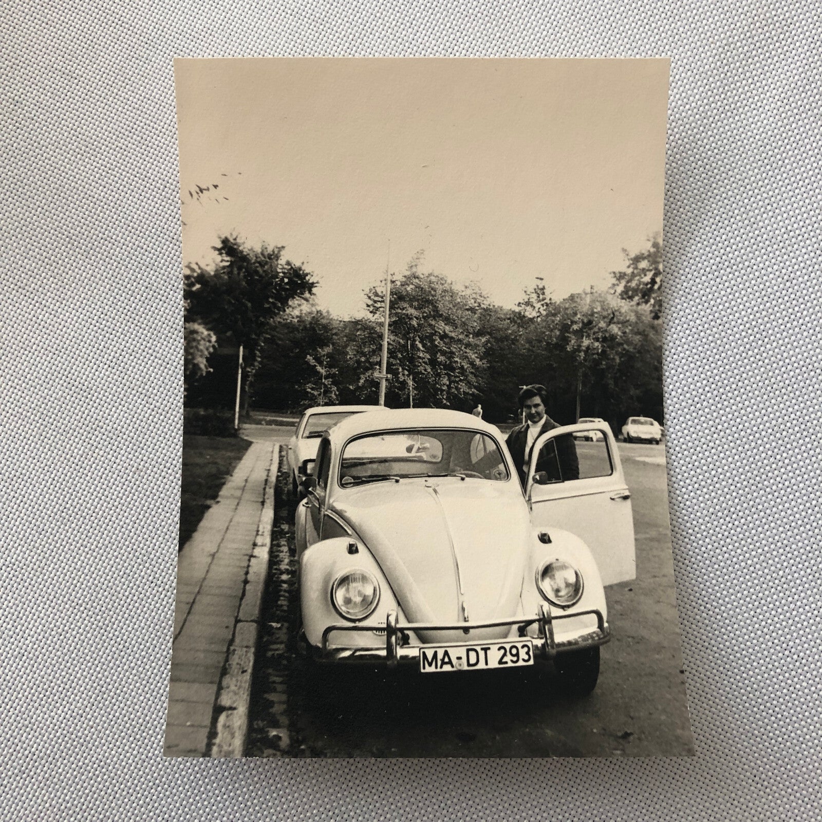 Vintage Photo Photograph Snapshot VW Volkswagen Beetle Bug Car