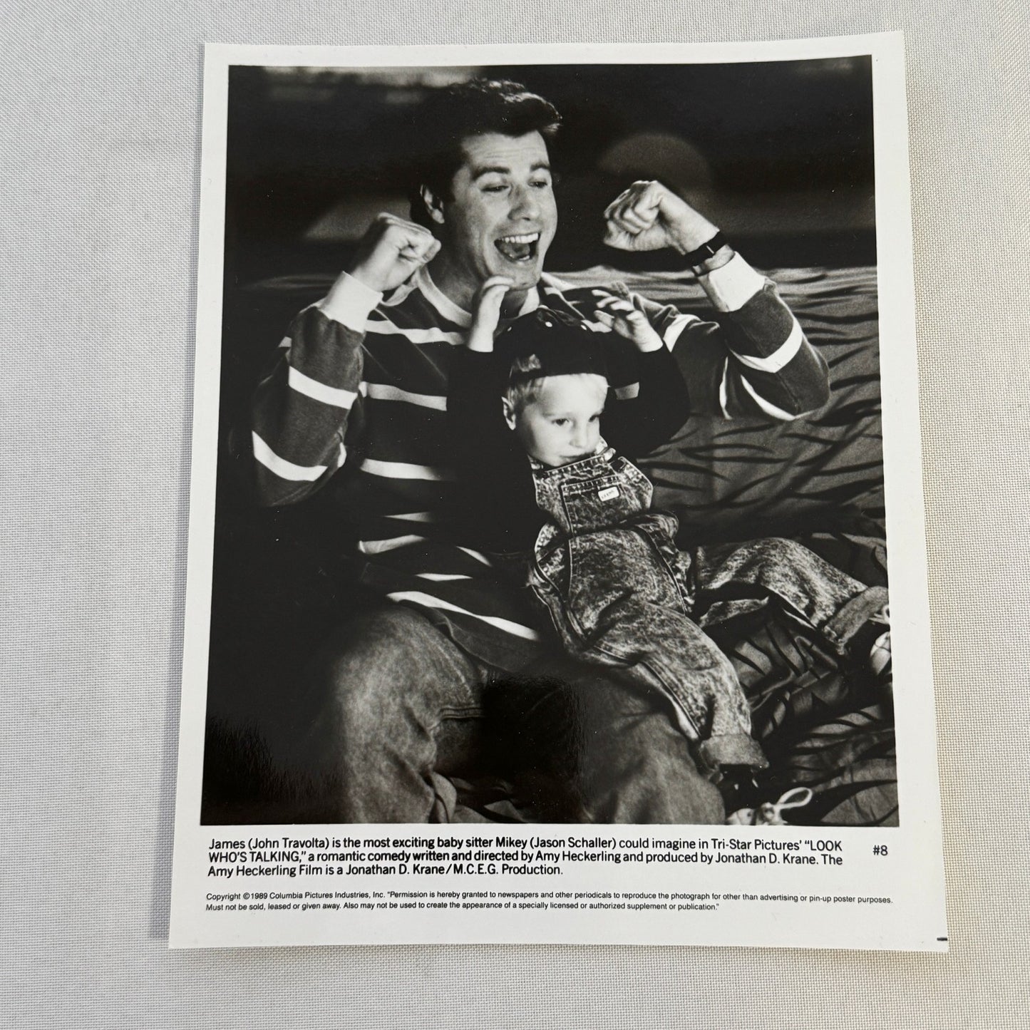 Vintage Movie Press Photo Photograph Look Who's Talking John Travolta 1989