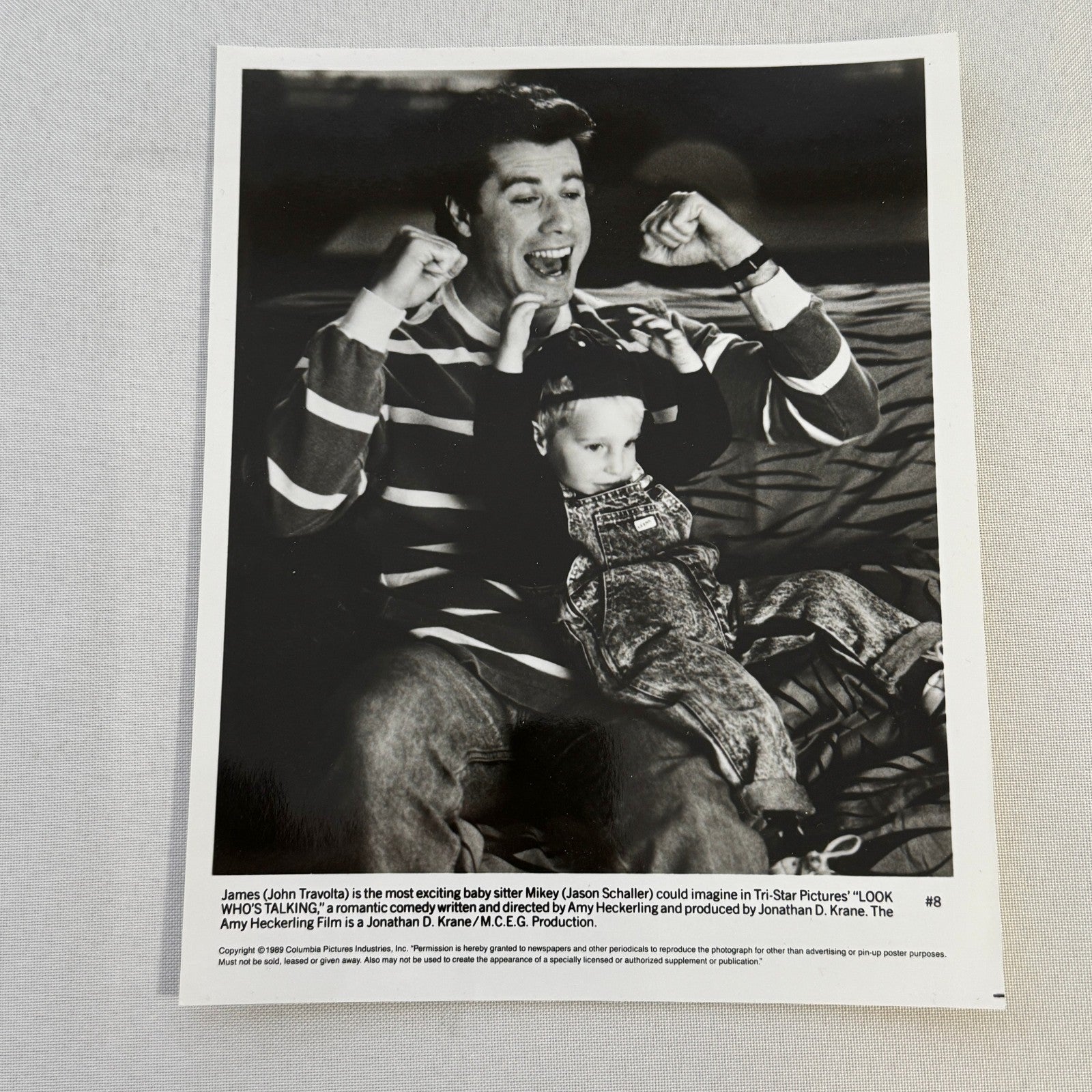 Vintage Movie Press Photo Photograph Look Who's Talking John Travolta 1989