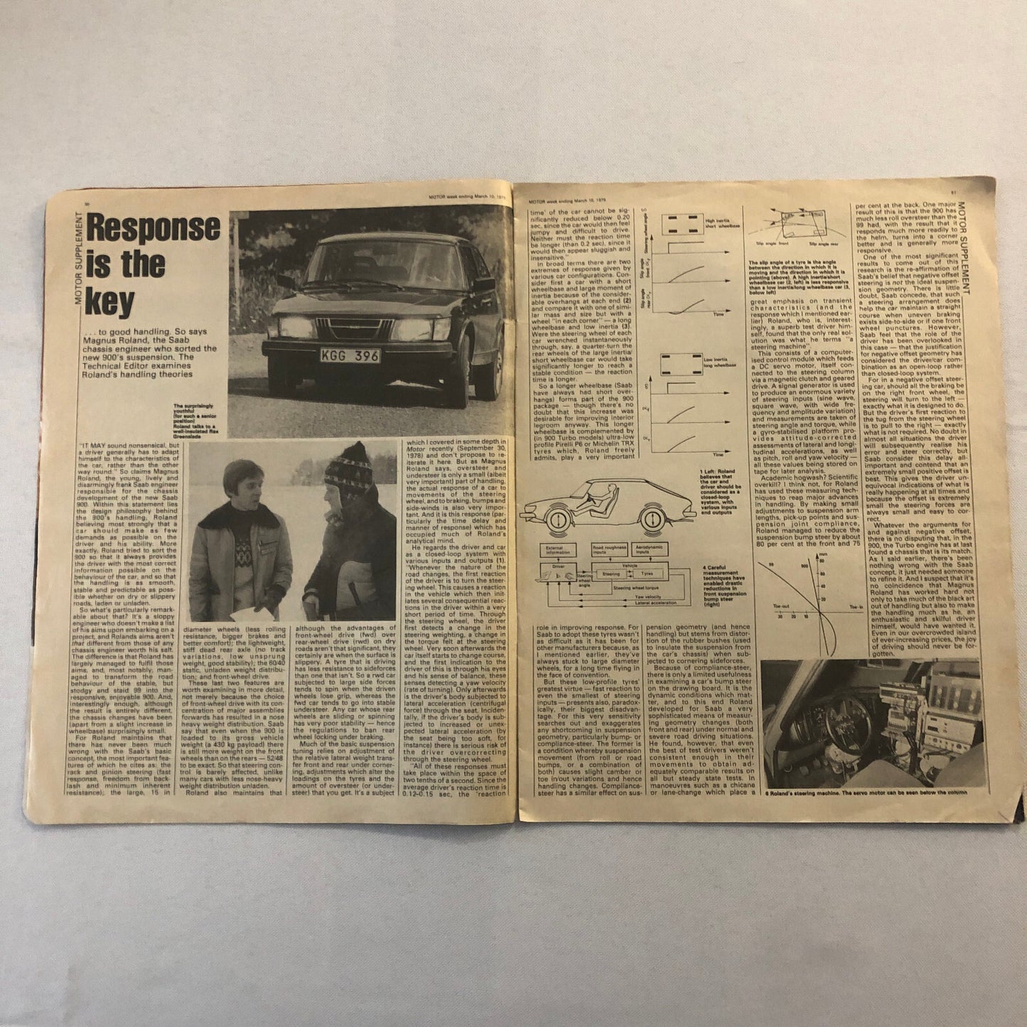 Vintage Saab 900 Magazine Supplement Brochure 1979 ? Saab 900 Turbo +