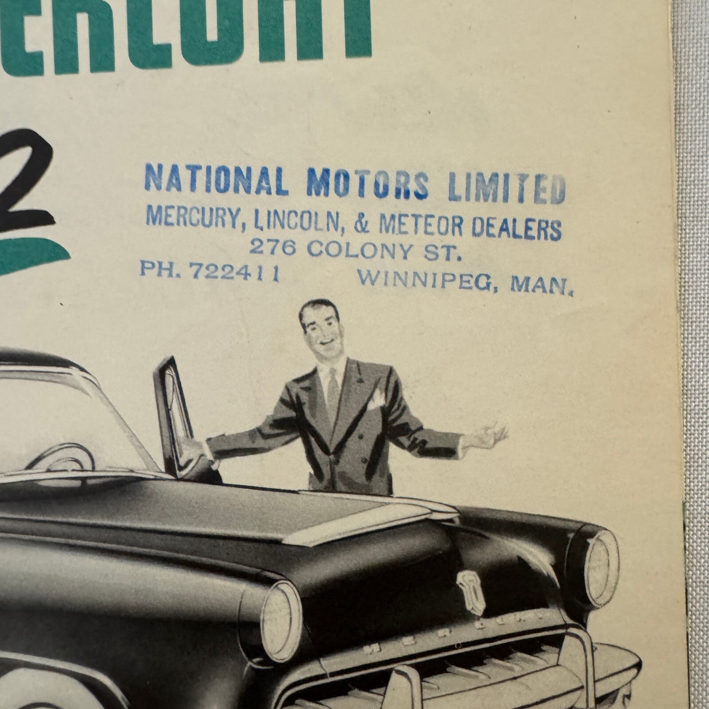 1952 Mercury Car Sales Brochure Catalog Mercury Monterey Convertible Coupe