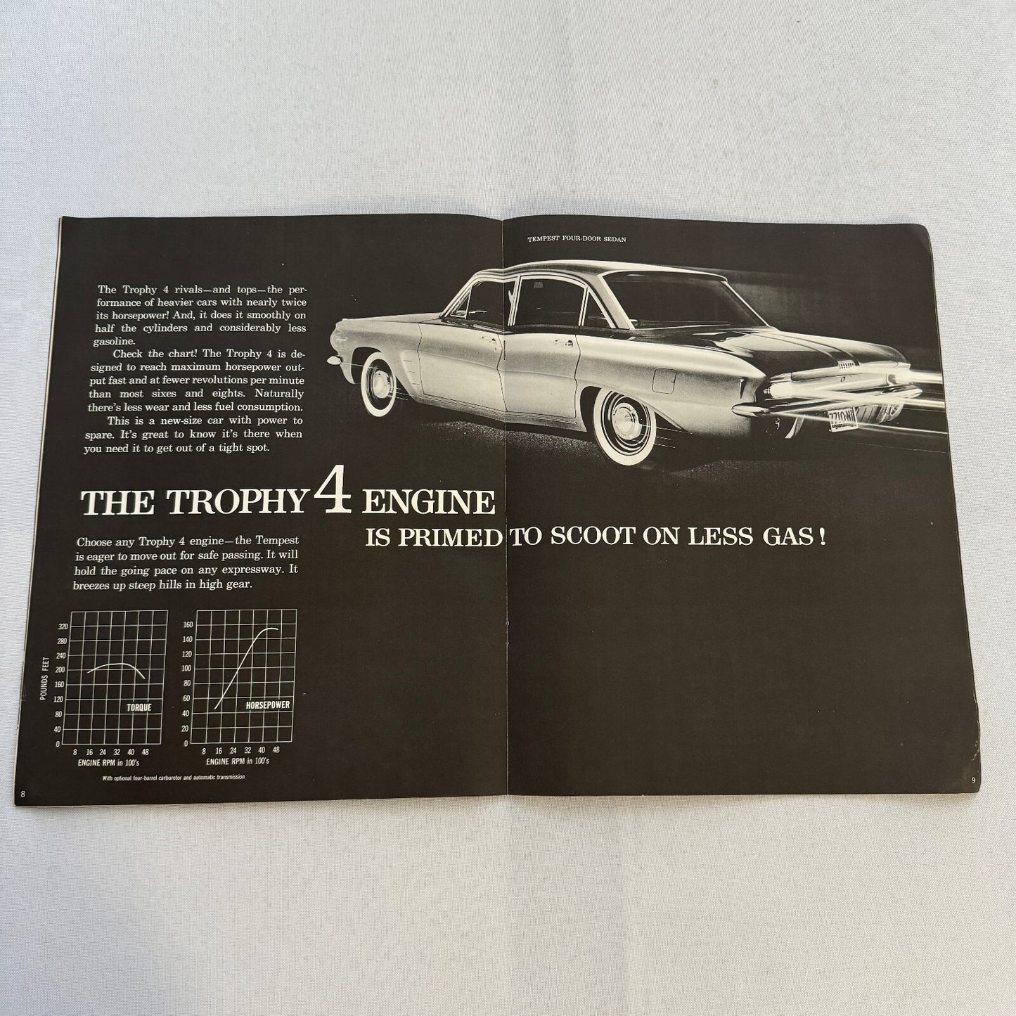 1960 Pontiac Tempest Car Sales Brochure Catalog Sedan Safari Station Wagon
