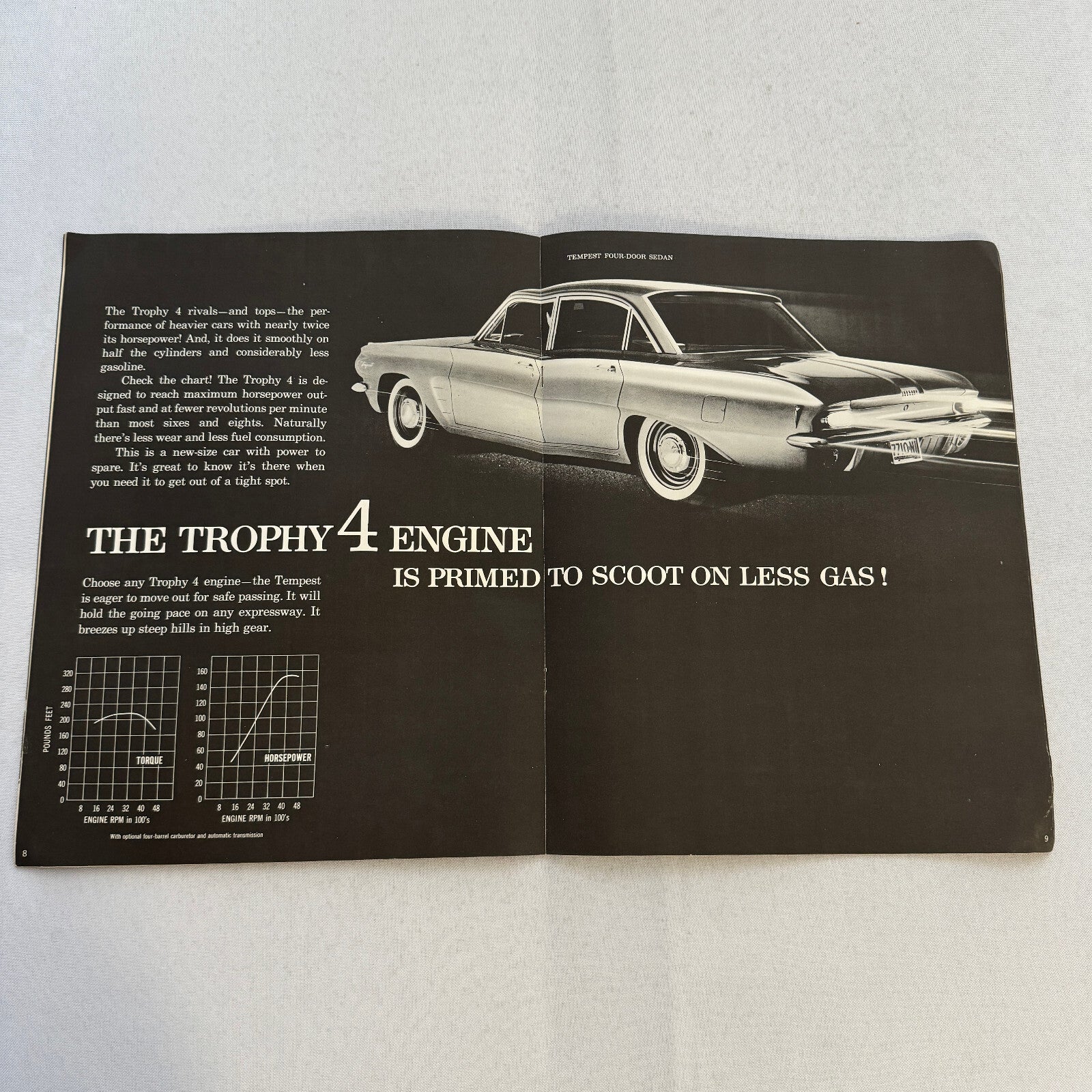 1960 Pontiac Tempest Car Sales Brochure Catalog Sedan Safari Station Wagon