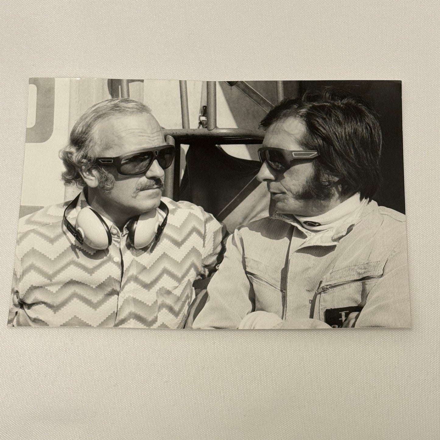 Vintage Racing Photo 1972 Italian Grand Prix Emerson Fittipaldi Colin Chapman