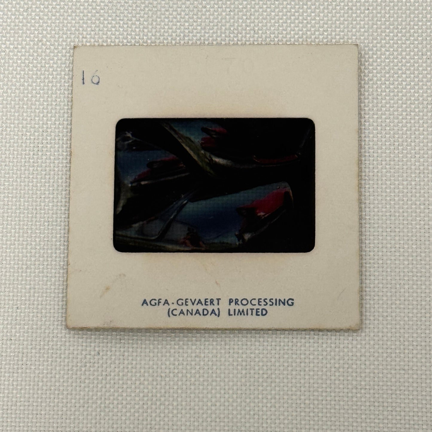 35MM Vintage Photo Slide Vintage Car Reflecting in Chrome