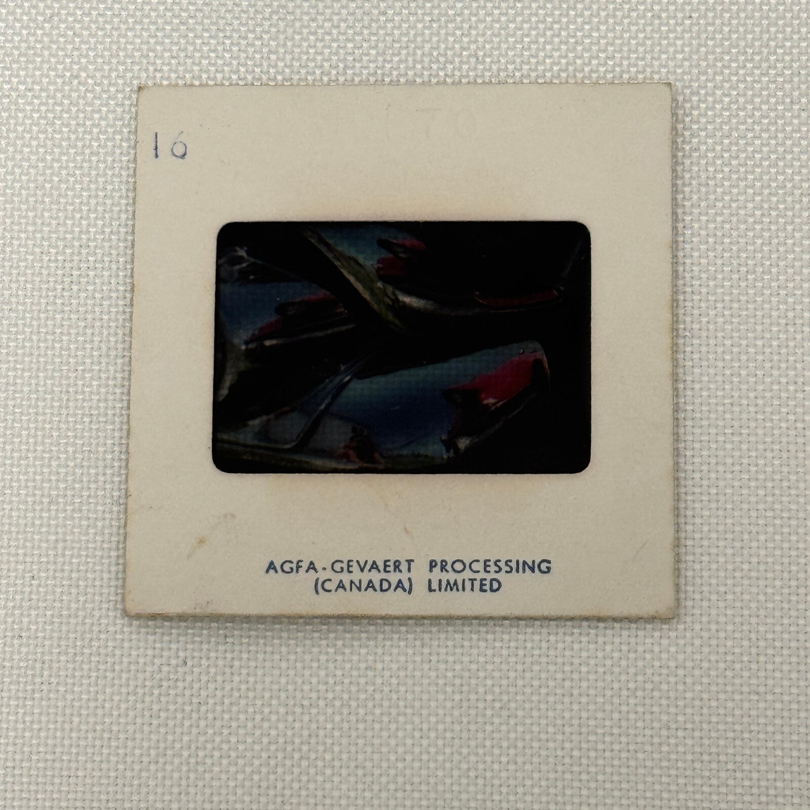 35MM Vintage Photo Slide Vintage Car Reflecting in Chrome