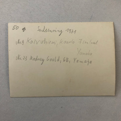 Vintage Motorcycle Racing Photo photograph Yamaha Rodney Gould Koivuniemi